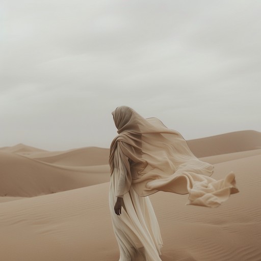 This instrumental track invokes the vastness and mystery of the desert with its slow, haunting melodies played by traditional instruments. The music captures the feeling of a lonely journey through endless sands under a starlit sky.