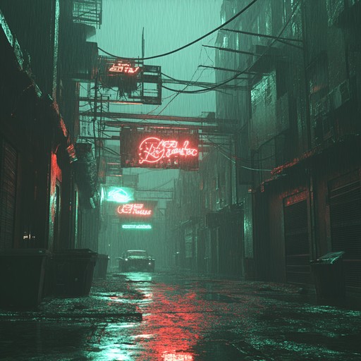 Evoke the sadness of a dystopian future with cybernetic undercurrents. Imagine dark, rain soaked streets lit only by flickering neon signs, where machines hum with the faint sound of forgotten dreams. This instrumental piece is both haunting and beautiful, encapsulating the sense of loss and longing in a digital age.