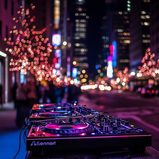 A lively instrumental trip hop track that fuses festive holiday melodies with modern urban beats, creating a joyful and energetic atmosphere perfect for celebrations.