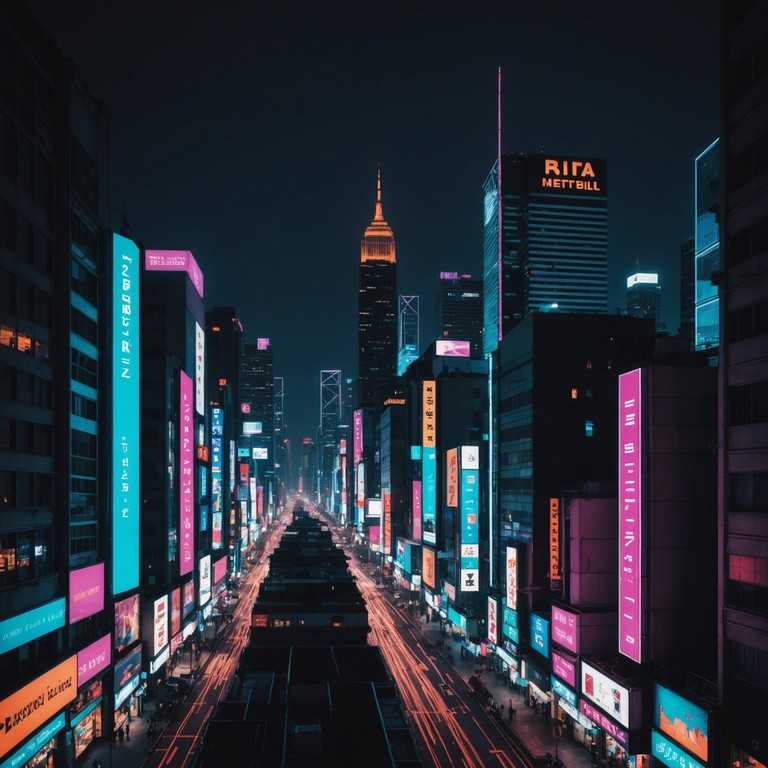 A dynamic electropop track with pulsating rhythms that symbolize the unstoppable energy of a bustling cityscape at night. The song features layers of bright and shimmering synths paired with a heavy, driving bassline, creating a soundscape that is both uplifting and compelling.