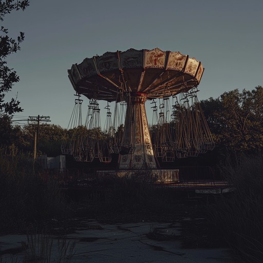 Imagine an abandoned carnival set in a dystopian future, where the once vibrant attractions now decay under a rusted sun. Combining eerie calliope tunes with grinding mechanical noises, create an intense atmosphere infused with a steampunk edge. Mix vintage fairground sounds with brutal industrial beats for a unique auditory experience.