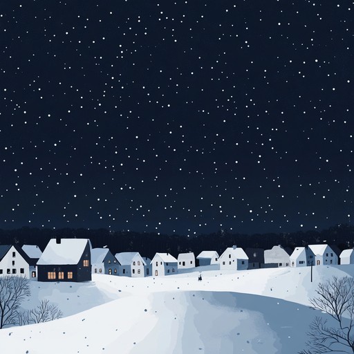 A modern interpretation of a classic christmas tune crafted with synthetic orchestration and ambient sounds to capture the serene and ethereal spirit of a snowy christmas eve. The melody is adorned with minimal beats resonating with the quietude of falling snow, blending nostalgic joy with contemporary ambiance.