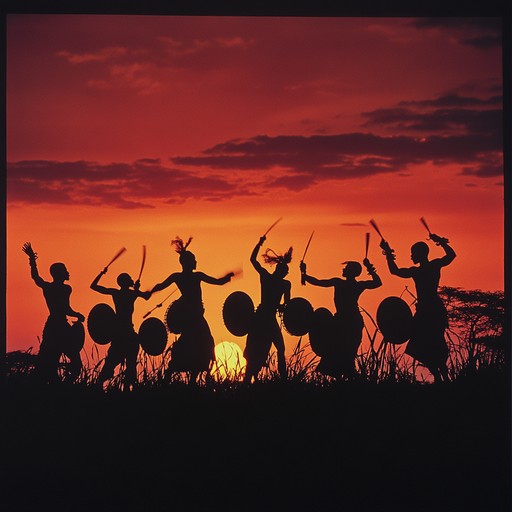 An uplifting instrumental piece that blends traditional african percussion with lively melodies, capturing the spirit of a vibrant tribal celebration full of energy and joy.