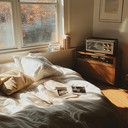 nostalgic vibes with lo fi beats and soft guitars