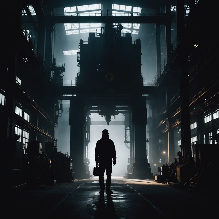 Imagine an abandoned factory, where the remnants of steel and machinery blend with intense sound waves. The track features thunderous drums that mimic the clanging of metal, fused with eerie, yet powerful melodies that represent both despair and triumph in an industrial soundscape.