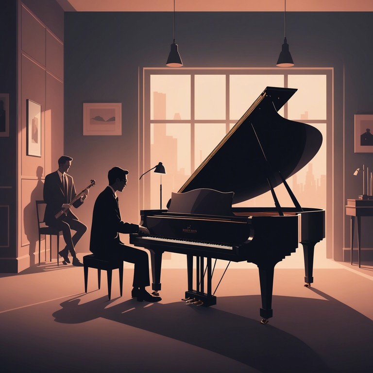 Inspired by noir cinema and foggy nights, this track blends seductive torch lounge elements with a palpable tension, weaving a narrative of mystery and concealed feelings through intricate piano plays.