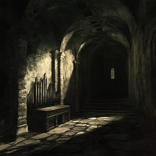 An eerie instrumental opera piece that echoes through the dark, damp corridors of ancient catacombs, blending chilling melodies with haunting orchestration to evoke unease and mystery.