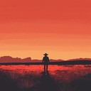 a haunting melody capturing the vast, lonely western landscape