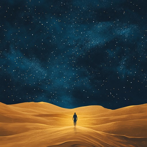 An ethereal soundscape blending ambient textures with traditional middle eastern melodies, creating a hypnotic journey through ancient deserts and mystical oases.