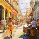 playful rhythms echo through sun drenched afro cuban street festival