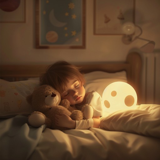 Compose an enchanting lullaby that combines gentle, uplifting melodies with a serene atmosphere. Ideal for creating a tranquil bedtime ritual that leaves your child with a warm, happy feeling.