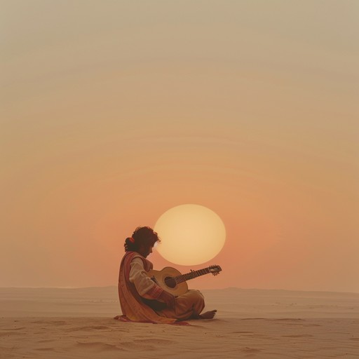 A journey enveloping listeners in sweeping desert soundscapes combining dynamic sitar melodies and rhythmic folk rock elements. This adventurous instrumental evokes the mystical allure of wandering through vast, sun drenched landscapes.