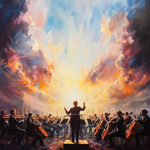 This orchestral piece is designed to evoke feelings of achievement and valor. With robust brass sections, soaring strings, and dynamic percussion, it paints a scene of heroic feats and glorious success. Ideal for cinematic moments needing an inspiring, powerful soundtrack.