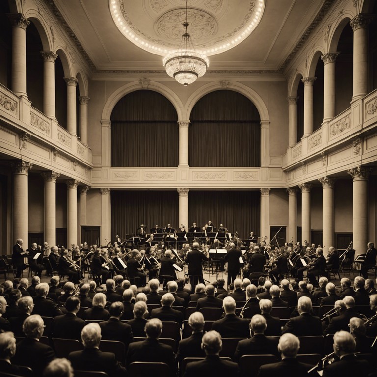 An instrumental piece blending the grandeur of a full orchestra with the distinctive grainy textures of vintage recording techniques, evoking a sense of nostalgia and timeless elegance. This track travels through the epochs, resurrecting the majesty of the past in a modern auditory experience.