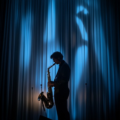 Experience intimate passion through smooth saxophone lines and lush orchestration, perfect for a dimly lit jazz club setting reminiscent of broadway magic.