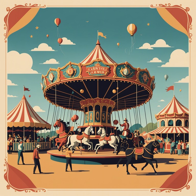 Feel transported back to simpler times, with a song that perfectly captures the innocent joy of a carousel ride, featuring the distinct tones of a glockenspiel and a light hearted rhythm.