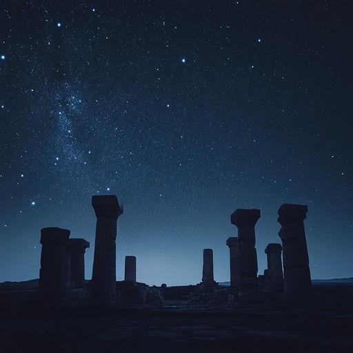 A mesmerizing instrumental track that weaves ambient textures with mystical overtones, transporting the listener to ancient cosmic landscapes filled with wonder and mystery