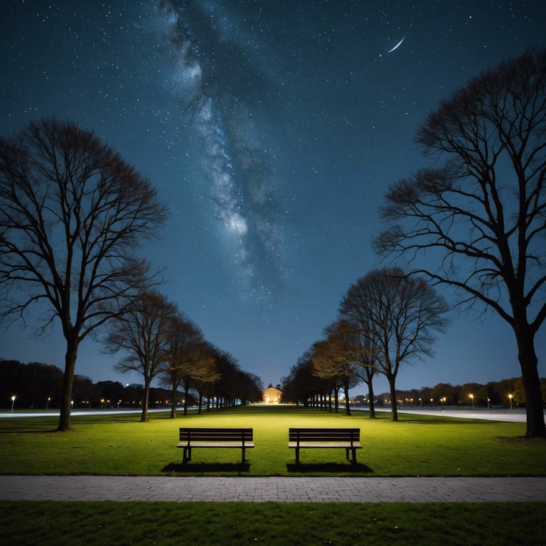 This composition invites you to a soothing groove amid the serene ambience of a moonlit park, with soft melodies that inspire tranquil thoughts and congenial conversation.