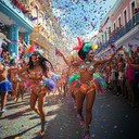 an upbeat samba capturing lively carnival street celebrations