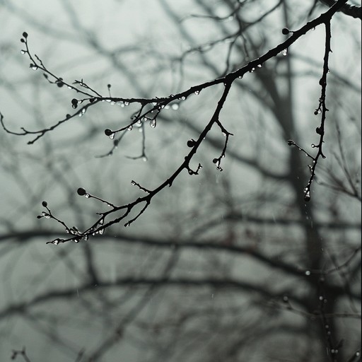 Picture a soft drizzle on a grey afternoon, syncing with the gentle pulses of ambient sounds and a haunting cello solo that carries the weight of a somber mood.