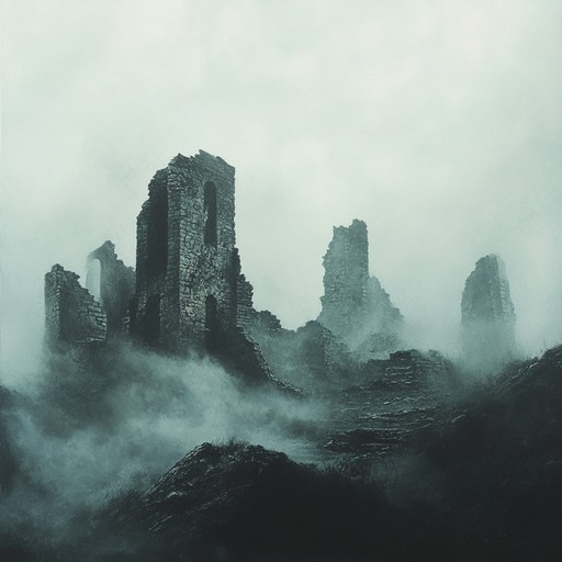 A melancholic journey through time, utilizing traditional instruments to create a haunting atmosphere. The brooding composition evokes images of ancient landscapes and forgotten histories. Echoes of the past resonate through the intricate interplay of melodies and rhythms, immersing the listener in a deep sense of nostalgia and reflection