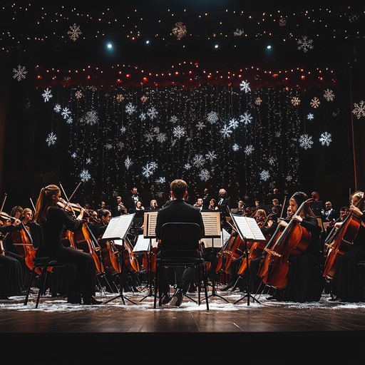 A radiant orchestral composition that envelops listeners in the joyful essence of winter festivities. The use of strings, brass, and percussion creates an uplifting soundscape that is perfect for holiday celebrations, warming the hearts of all who hear it.