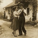 reflective german schlager melody invoking longing and nostalgia.