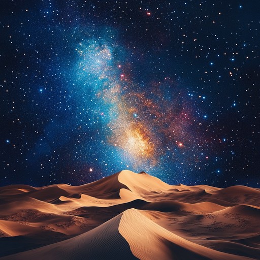 An eclectic instrumental journey that blends traditional middle eastern melodies played on the oud with futuristic synthesizers, creating a bold and mesmerizing soundscape that feels both ancient and cosmic.