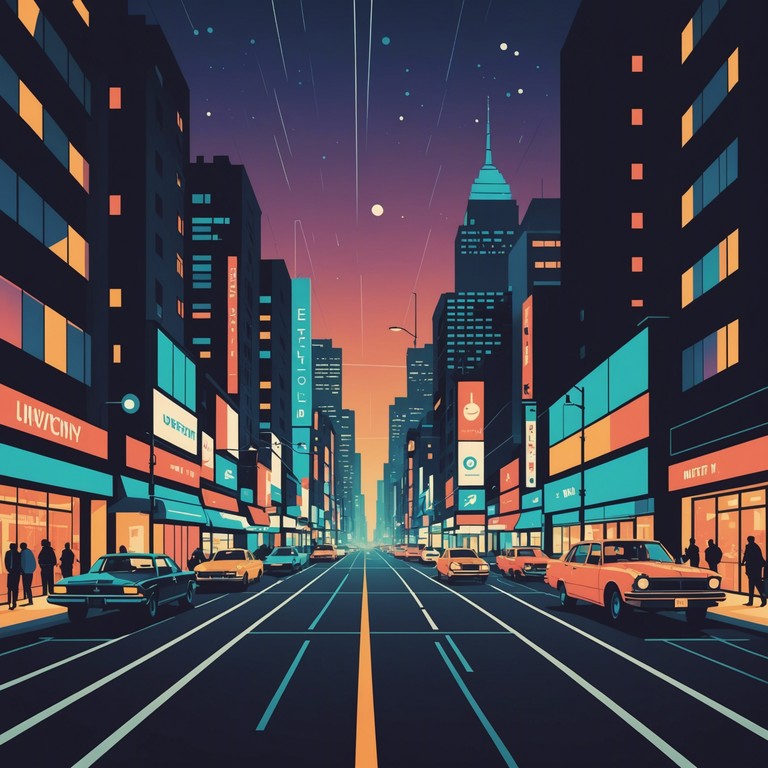 This track captures the essence of urban nightlife through its sharp, compelling beats and reflective undertones. The composition is centered around the powerful sounds of a synthesized bass, providing a gritty backdrop that represents the relentless energy of the streets after dusk. The piece evolves with layers of complexity, mimicking the unpredictable nature of city life.