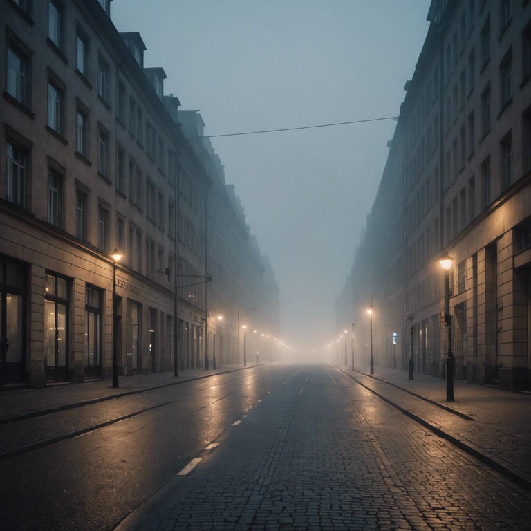 This track captures the essence of a foggy berlin evening, where the brooding ambiance envelops the echoes of an accordion playing somber, melodic passages. The song conveys a sense of introspective solitude and the depth of emotional landscapes typical to german schlager, yet wrapped in a gloomy, contemplative mood. The slow tempo and minor keys highlight the reflective nature of the composition, making it a perfect piece for solitary nights or pensive moments.