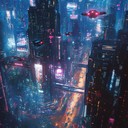 dark synths drive through futuristic neon landscapes