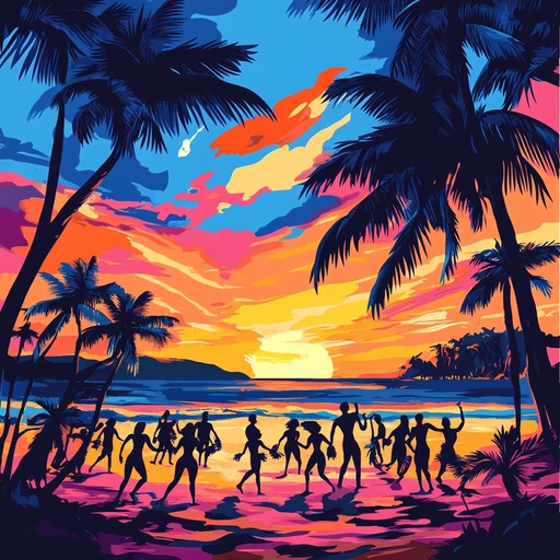 A vibrant instrumental blending tropical beats and melodies to evoke the joyful energy of an island festival under the sun.