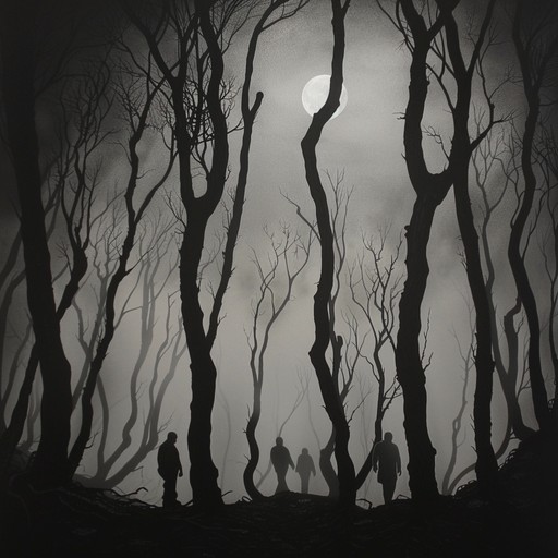 Immerse yourself in a nocturnal forest where eerie winds carry ghostly whispers through the trees. Enigmatic sounds and spectral melodies create an unsettling, otherworldly ambiance that is both beautiful and frightening, making listeners feel as though they are wandering in a haunted landscape.