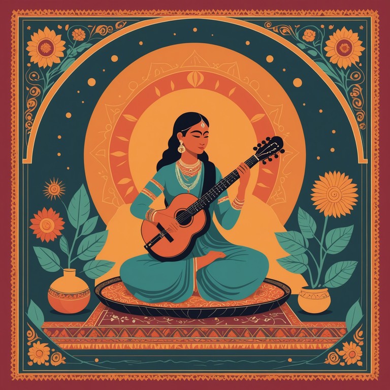 Daybreak harmony notes combines the resonant strings of the sitar with contemporary elements to craft a tune that stirs the spirit and brightens the day, making it perfect for starting any morning with positivity and enthusiasm.