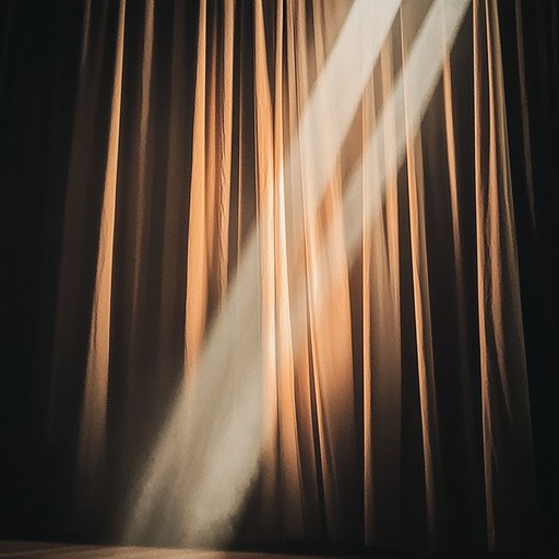 A suspenseful instrumental portraying performers' anxiety moments before taking the stage, with trembling strings and building tension reflecting emotional turmoil