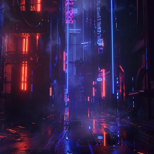 Experience a mind bending journey through a neon soaked cyberpunk dystopia, where immersive beats intertwine with skyscrapers and dark alleys, painting a futuristic, otherworldly soundscape.