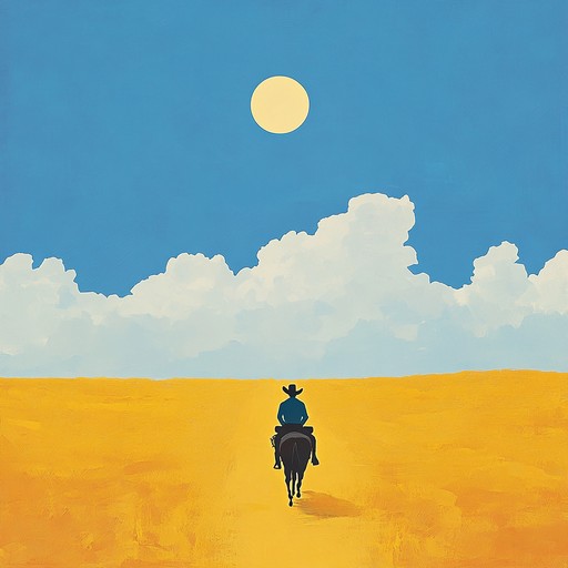 An uplifting instrumental track that captures the essence of adventure and boundless opportunities in the western frontier, featuring vibrant acoustic guitar melodies and dynamic rhythms.