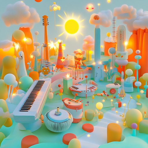 Step into a world where playful synths and quirky rhythms create a whimsical soundscape reminiscent of childhood dreams. This electronica piece combines cheerful melodies with lively beats, inviting listeners to dance along a parade of joyful tunes in an imaginative and enchanting journey.