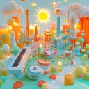 a playful electronic adventure through whimsical melodies and joyful beats