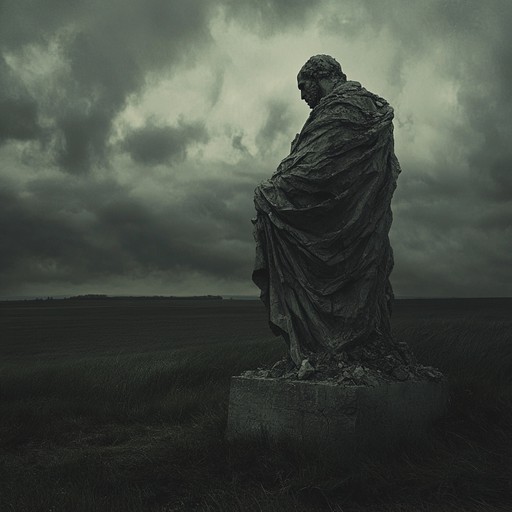 This instrumental explores the depths of sorrow using heavy, melancholic riffs, haunting atmospheres, and subtle dynamic shifts. It portrays an epic journey through a desolate emotional landscape, each note conveying unspoken grief and fleeting, fragile hope.