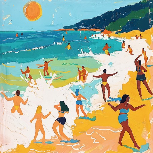 Capturing the essence of summer, this bright, cheerful instrumental track features catchy melodies and rhythmic beats, perfect for a day at the beach. The energetic guitar riffs and percussive elements drive a sense of joy and carefree enjoyment, evoking sunlit seaside atmospheres and happy moments.