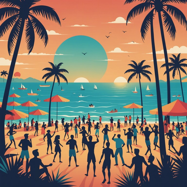 Imagine a sunny beach party where the rhythms of funk meet the infectious beats of tropical music, creating a lively and irresistible tune that keeps everyone dancing all day. The music encapsulates the warmth of the sun and the cool breeze of the ocean, making it perfect for summer days.