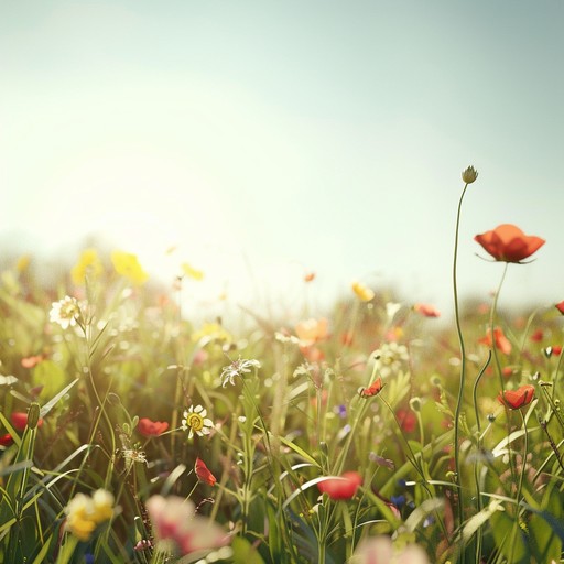 An instrumental piece that gently captures the bliss and tranquility of a summer day through soothing piano and soft strings. The interplay of these instruments creates a serene atmosphere, making the listener feel like they are dancing on a breezy, sunlit meadow.