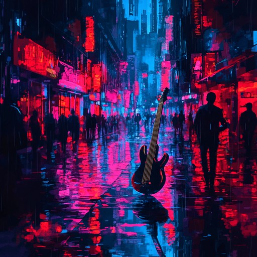 An instrumental track that fuses funky basslines with disco rhythms, capturing the energy and excitement of a bustling city after dark. Pulsating beats and electric melodies evoke images of neon lights reflecting off wet pavements, as the city comes alive with movement and groove. Perfect for late night drives, urban adventures, and dance floors that never sleep.