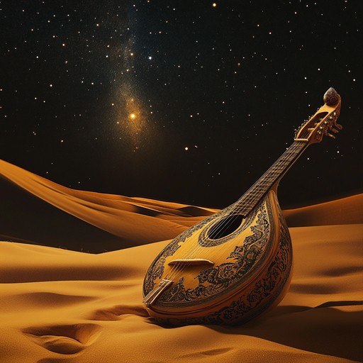 Immerse yourself in a captivating instrumental piece that weaves hypnotic middle eastern rhythms with a sultry flair. The composition evokes the warm sands of the sahara, the whispering desert winds, and the allure of ancient tales told under starlit skies. Intricate melodies played on the oud lead the listener on a journey of passion and mystery.