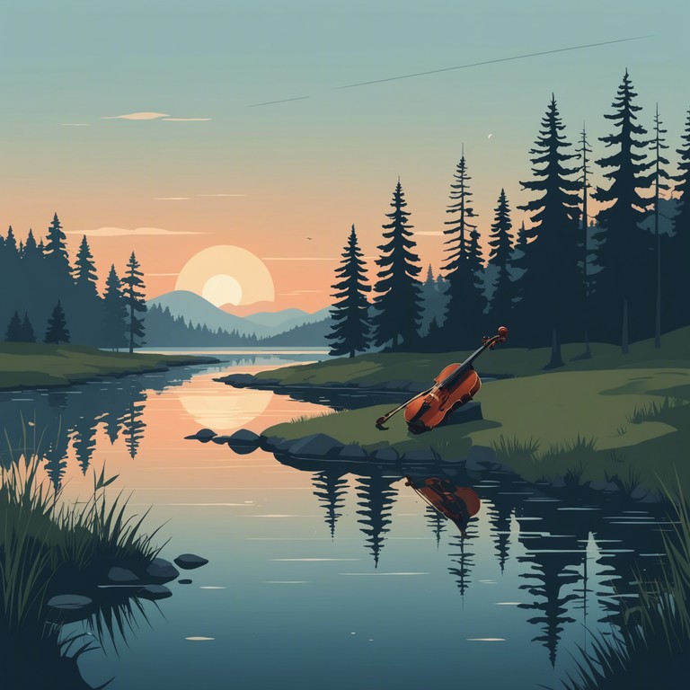 Imagine sitting by a calm lake at dusk, where the gentle sounds of a violin merge with quiet, ambient electronic textures, creating a reflective, deeply serene musical journey. Perfect for unwinding after a long day or as a backdrop for gentle meditation.