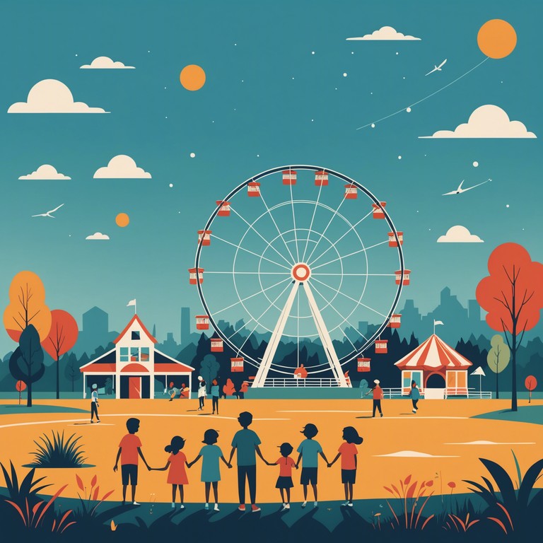 Imagine a perfect sunny day filled with laughter, games, and sweet treats at a local funfair. This track is designed to capture the essence of those joyful, carefree moments, dominated by the lively sounds of a calliope.