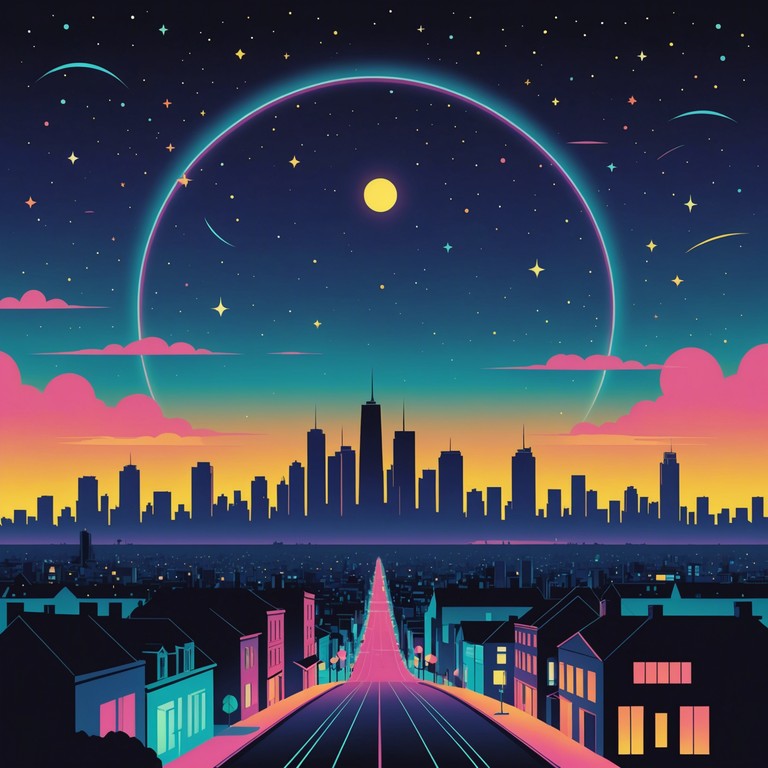 This composition creates an auditory illusion of wandering through a city illuminated by stars and soft neon lights, blending the chill of the night with the warmth of laid back hip hop rhythms, perfectly capturing the essence of an introspective urban adventure.