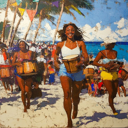 An upbeat instrumental calypso track that exudes confidence and joy, with lively steel drums and dynamic percussion. Perfect for evoking the spirit of a vibrant beachside carnival, this piece invites listeners to dance and celebrate in an atmosphere of carefree fun.