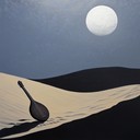a soft oud melody reflecting under the middle eastern moon.